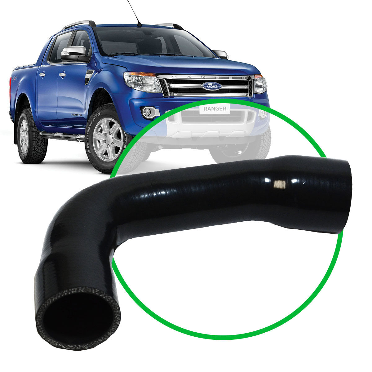 SAAS SILICONE INTERCOOLER LH TOP PIPE FORD RANGER/MAZDA BT50 2011-ON 3.2 LT, , scaau_hi-res