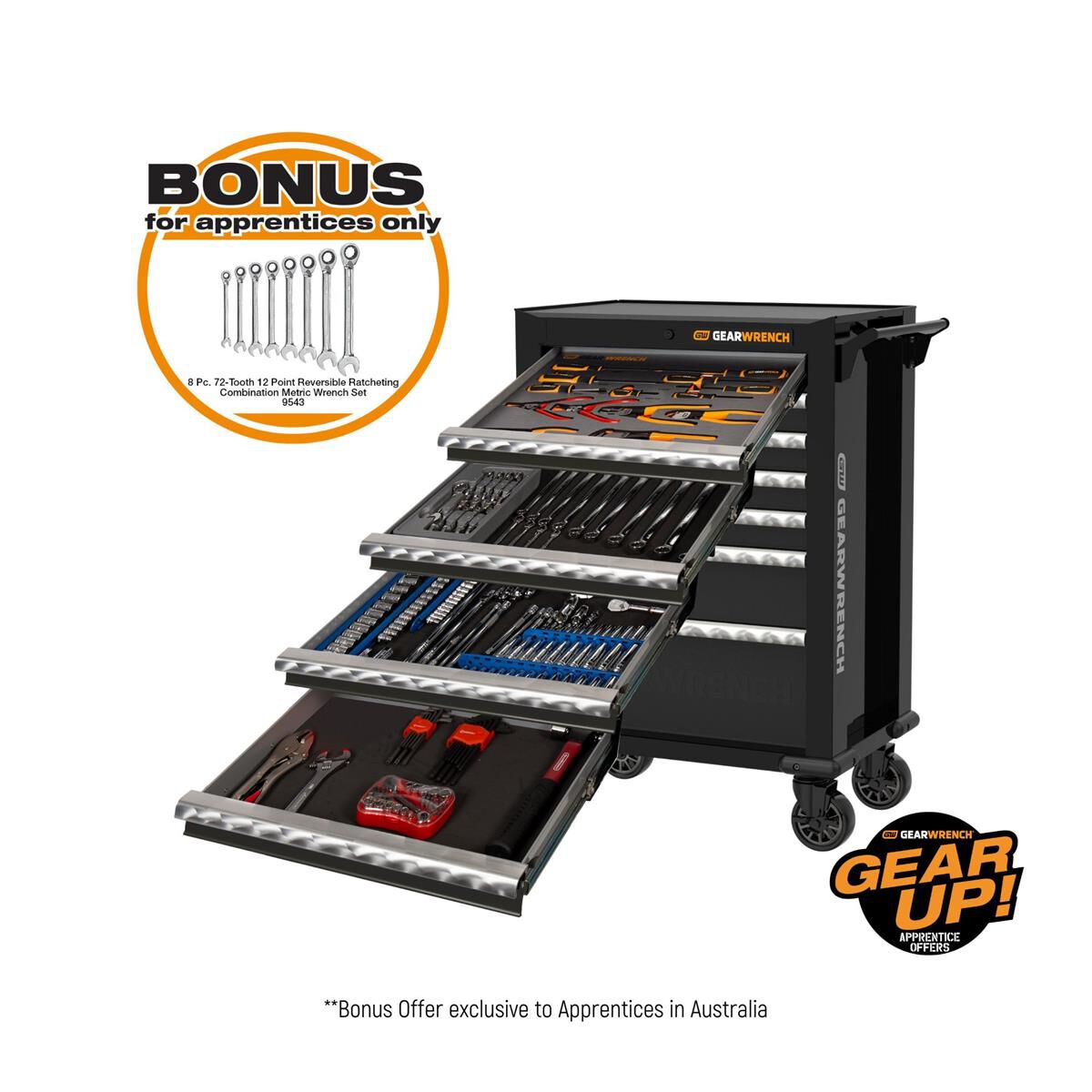 198PC METRIC COMB TOOL KIT + 28" TROLLEY, , scaau_hi-res