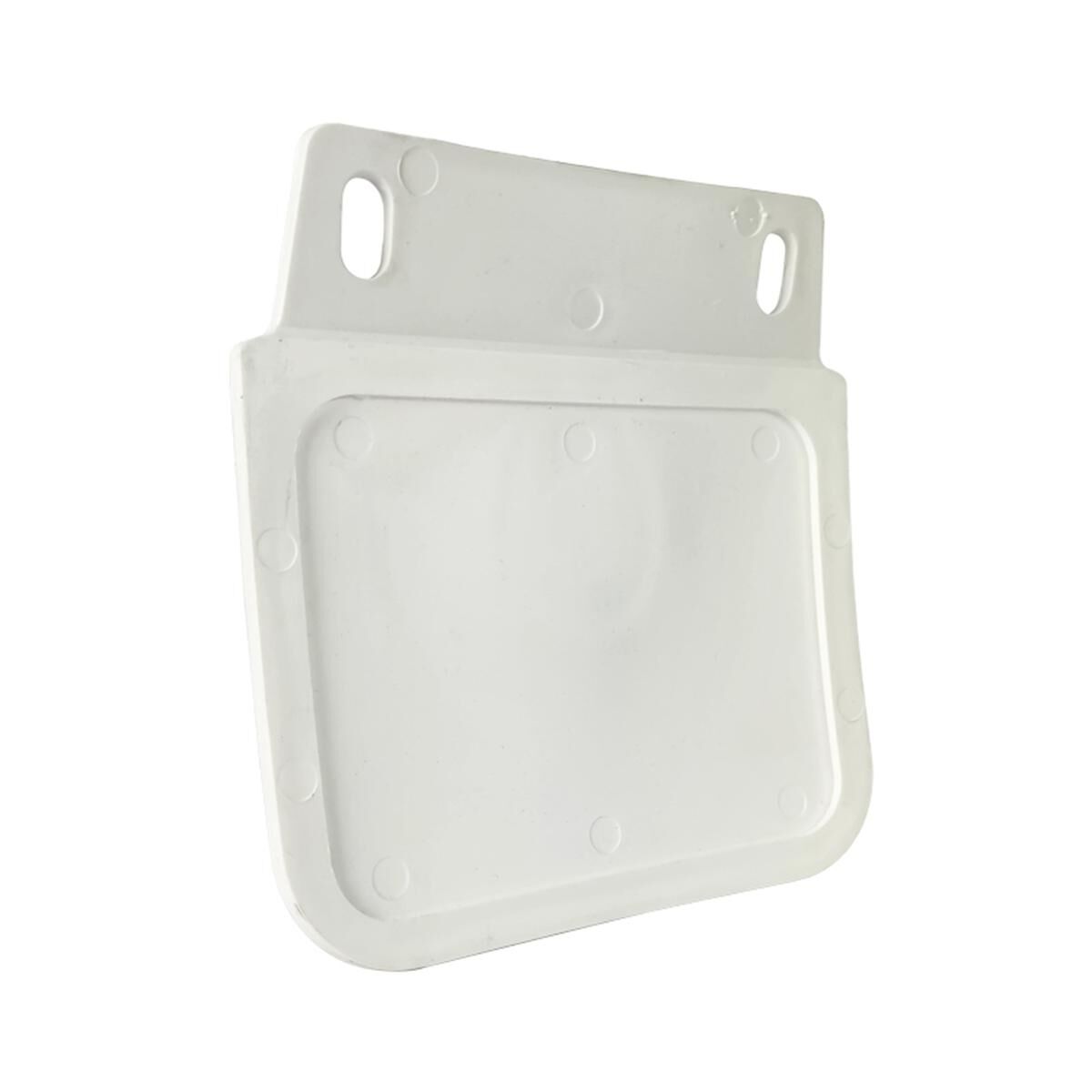 Sunrise Plain PVC White Mud Flap Large - 220mm x 180mm, , scaau_hi-res