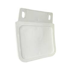 Sunrise Plain PVC White Mud Flap Large - 220mm x 180mm, , scaau_hi-res