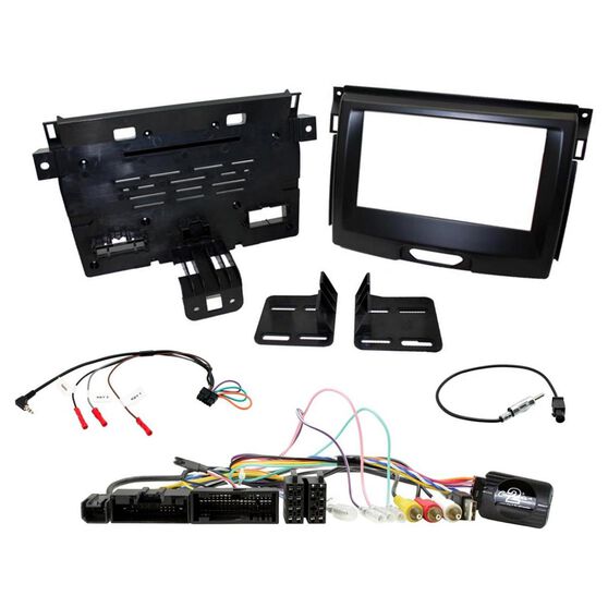 DOUBLE DIN INSTALL KIT TO SUIT FORD RANGER PX 3 - 4.2" OEM DISPLAYS ONLY (BLACK), , scaau_hi-res