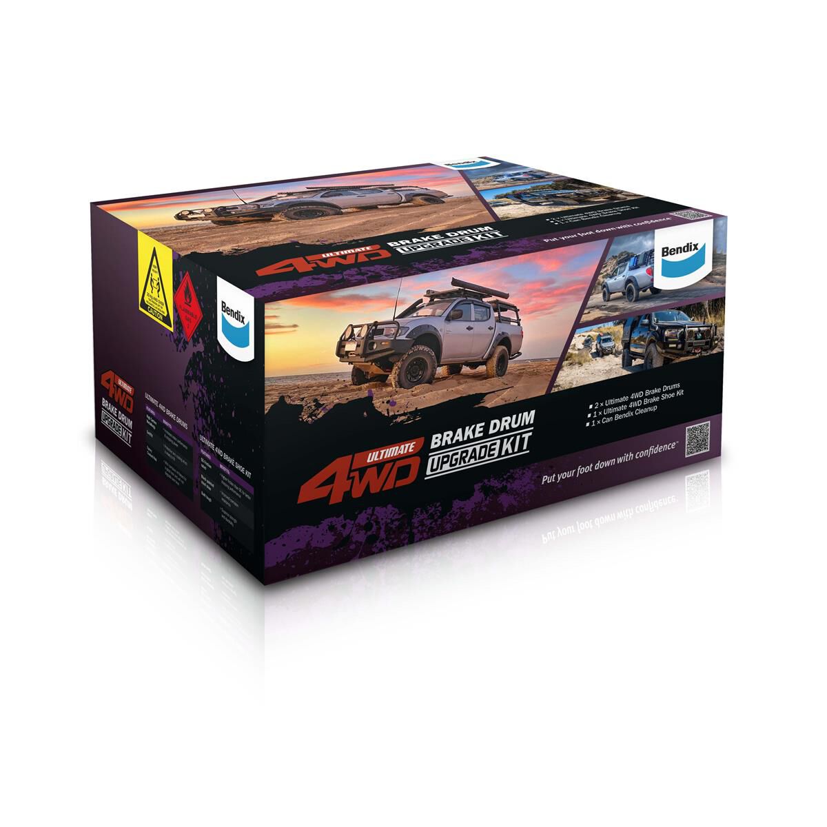 Bendix Ultimate 4WD Drum Brake Upgrade Kit - U4WD-DBUK709, , scaau_hi-res