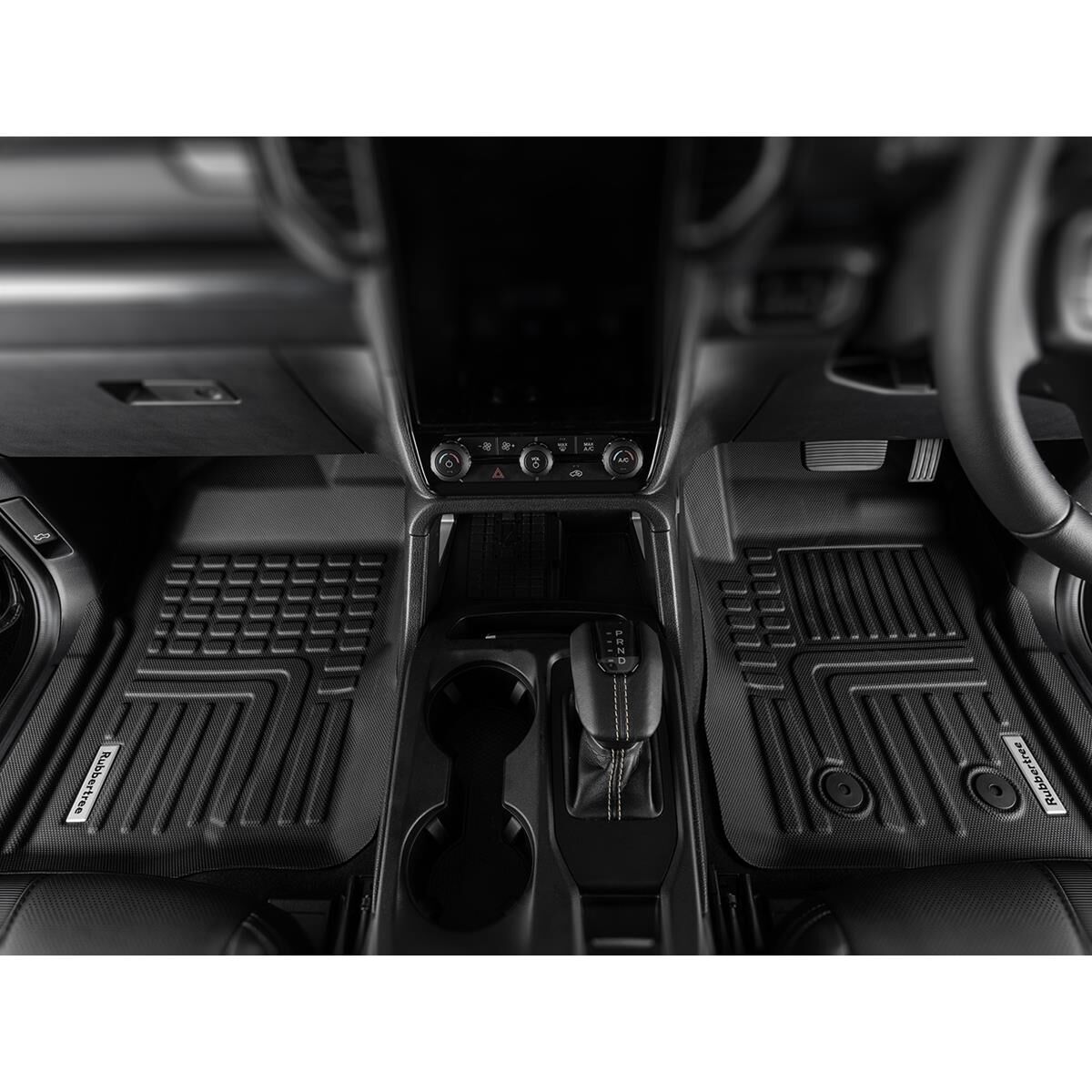 RubberTree Deep Dish Floor Liners to suit Ford Ranger 2011 2022 Dual Cab XLT Wildtrak Raptor FDR003 3D