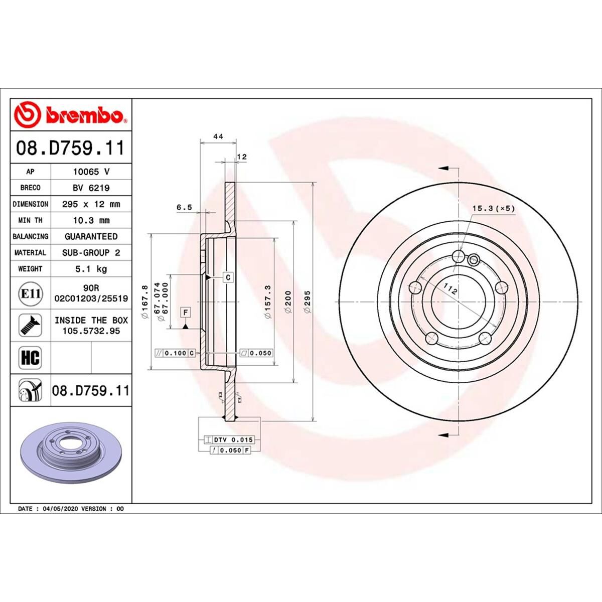 BREMBO DISC ROTOR, , scaau_hi-res