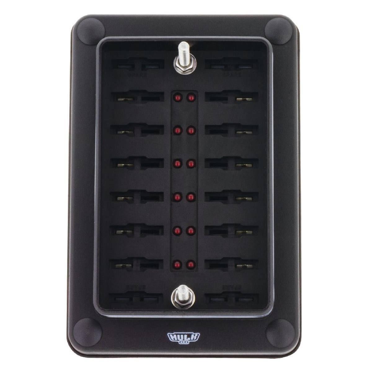 12 WAY FUSE BOX W/PROOF ATS BLADE FUSE 1 IN 12 OUT LED, , scaau_hi-res