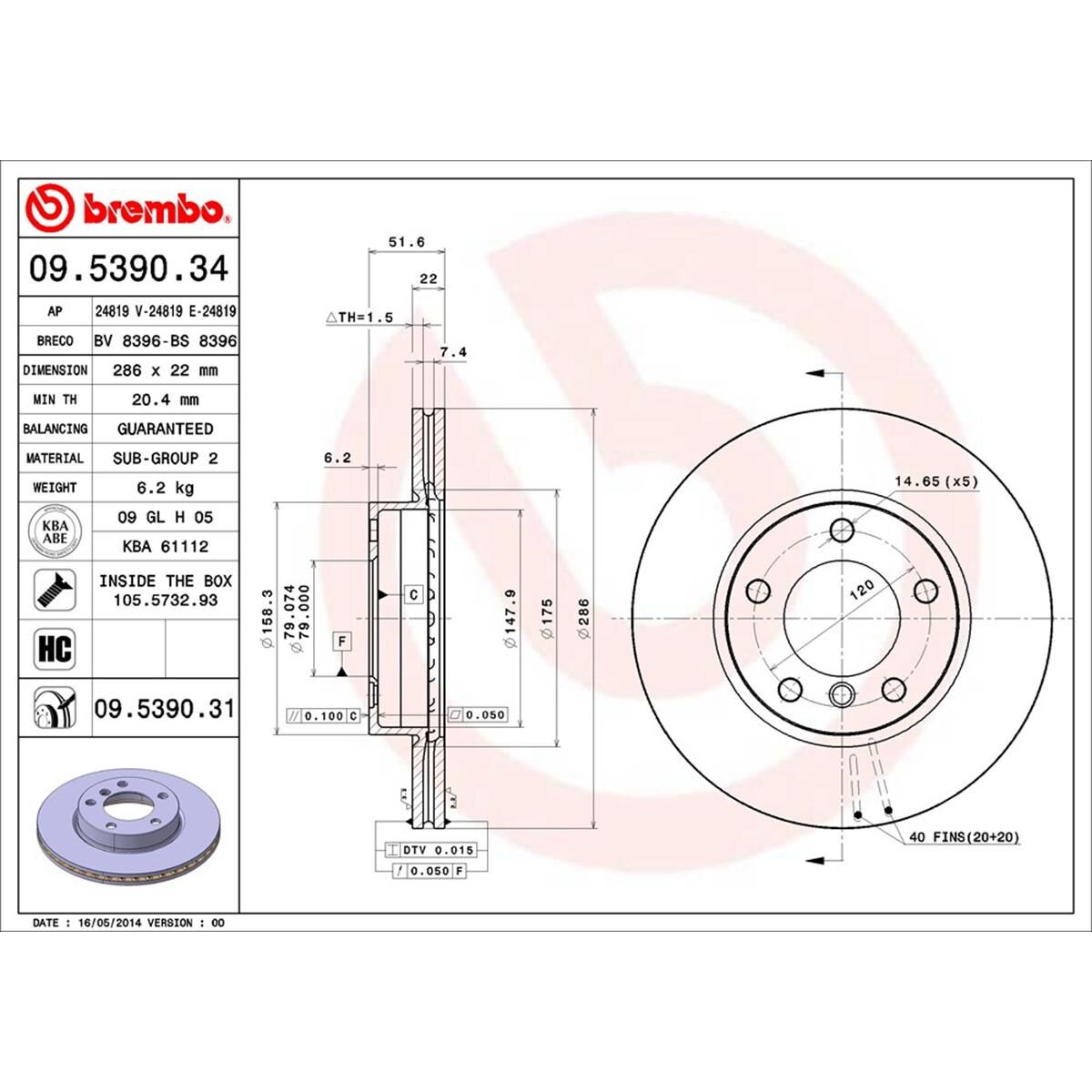 BREMBO DISC ROTOR, , scaau_hi-res