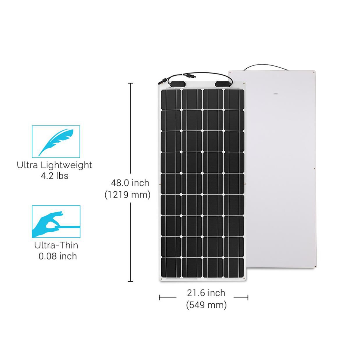 100 WATT 12 VOLT FLEXIBLE MONOCRYSTALLINE SOLAR PANEL, , scaau_hi-res
