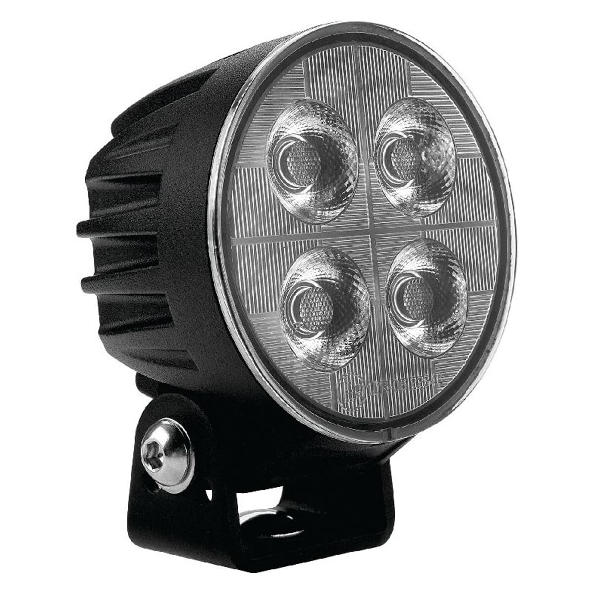 LED ROUND WORKLAMP FLOOD BEAM60 Deg 9-36V 40W 4 LEDs BLACKHSNG 3,800Lmn IP69K, , scaau_hi-res