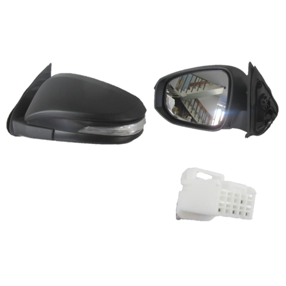 FORTUNER GUN156 (7P/10H) 7/15- DOOR MIRROR BLACK (+LED LIGHT+FOLDING) (L), , scaau_hi-res