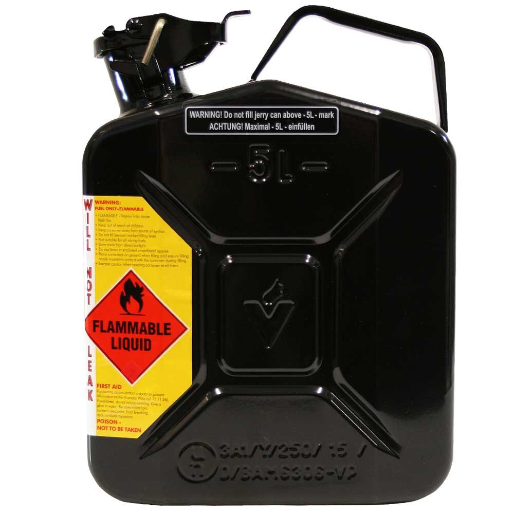 JERRY CAN METAL BLACK 5L PRO QUIP *, , scaau_hi-res
