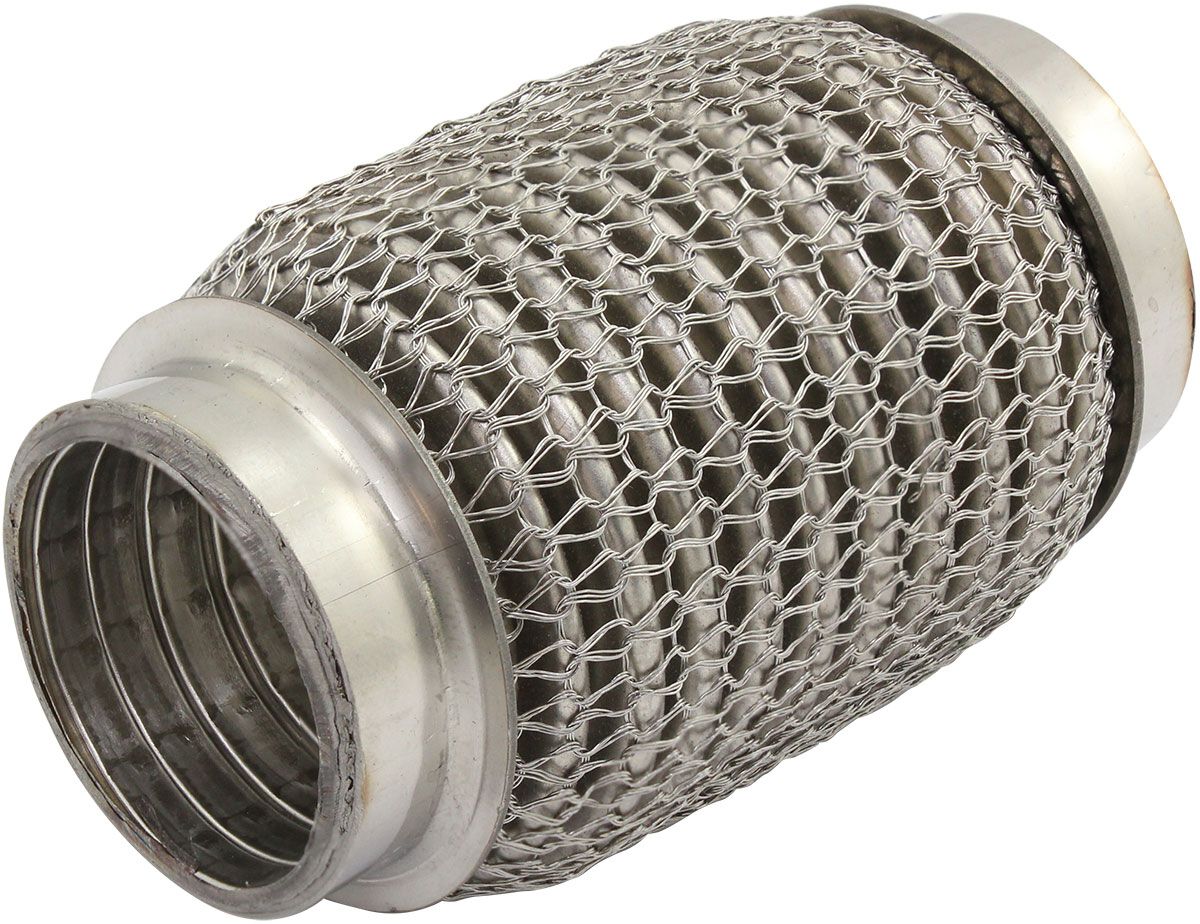 1-1/2" I.D EXHAUST MESH FLEX PIPE JOINT 4" LONG 304 S/STEEL, , scaau_hi-res