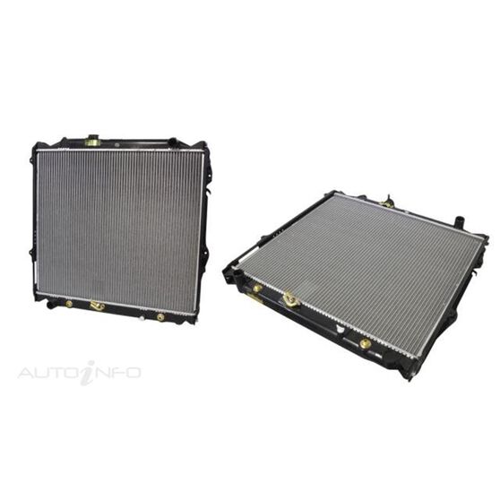 TOYOTA PRADO  JZ95  07/1996 ~ 01/2003  RADIATOR  2.7/3.4 LITRE INLINE 4 & V6 PETROL AUTOMATIC- (3RZFE/5VZFE)  CORE SIZE: 570MM X 640MM X 22MM (MEASURE TANK TO TANK FIRST, LENGTH AND THEN THICKNESS), , scaau_hi-res