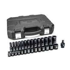 29 PC. 3/8” DRIVE 6 POINT STANDARD & DEEP IMPACT METRIC SOCKET SET, , scaau_hi-res