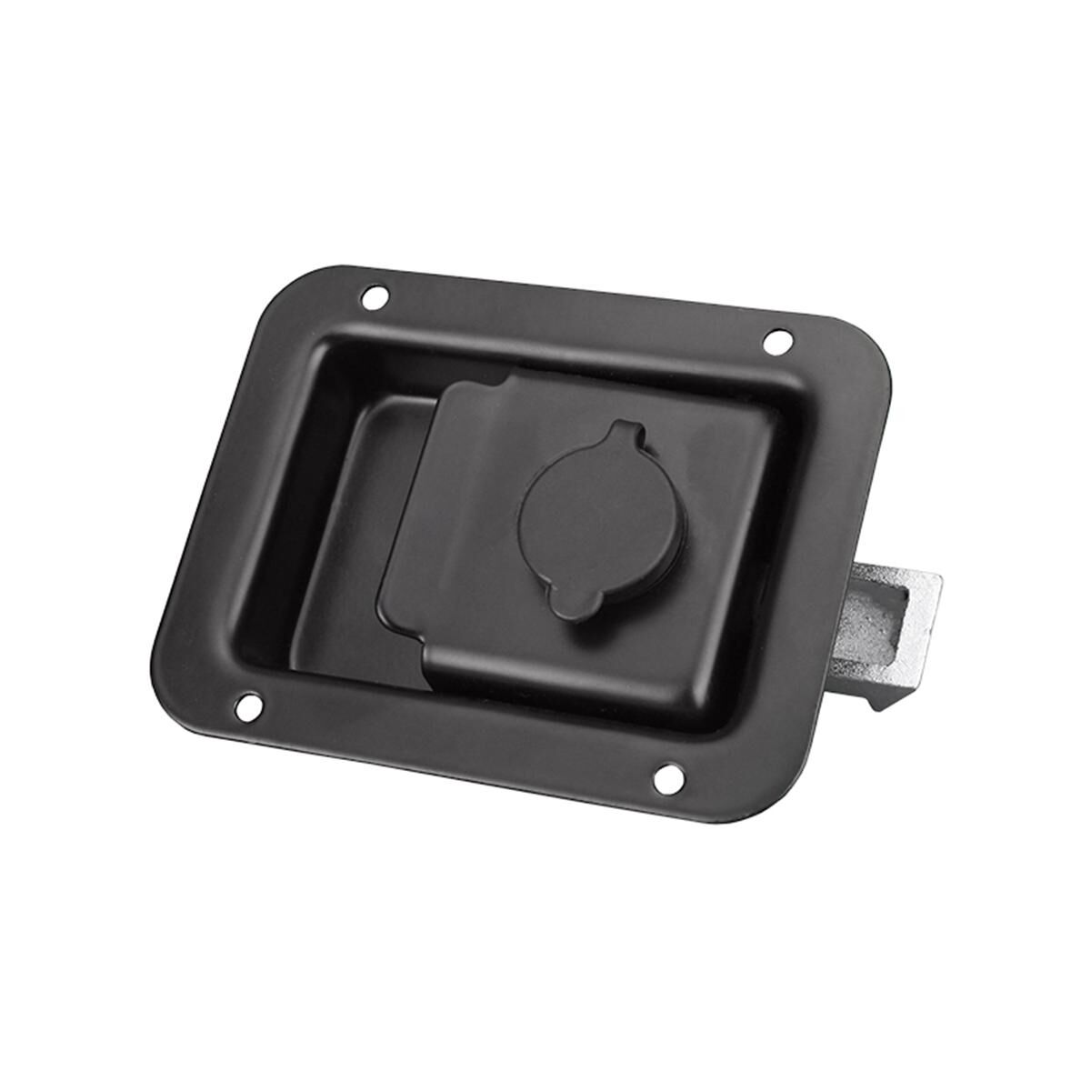 Sunrise Paddle Lock Steel 120 x 92mm Black, , scaau_hi-res