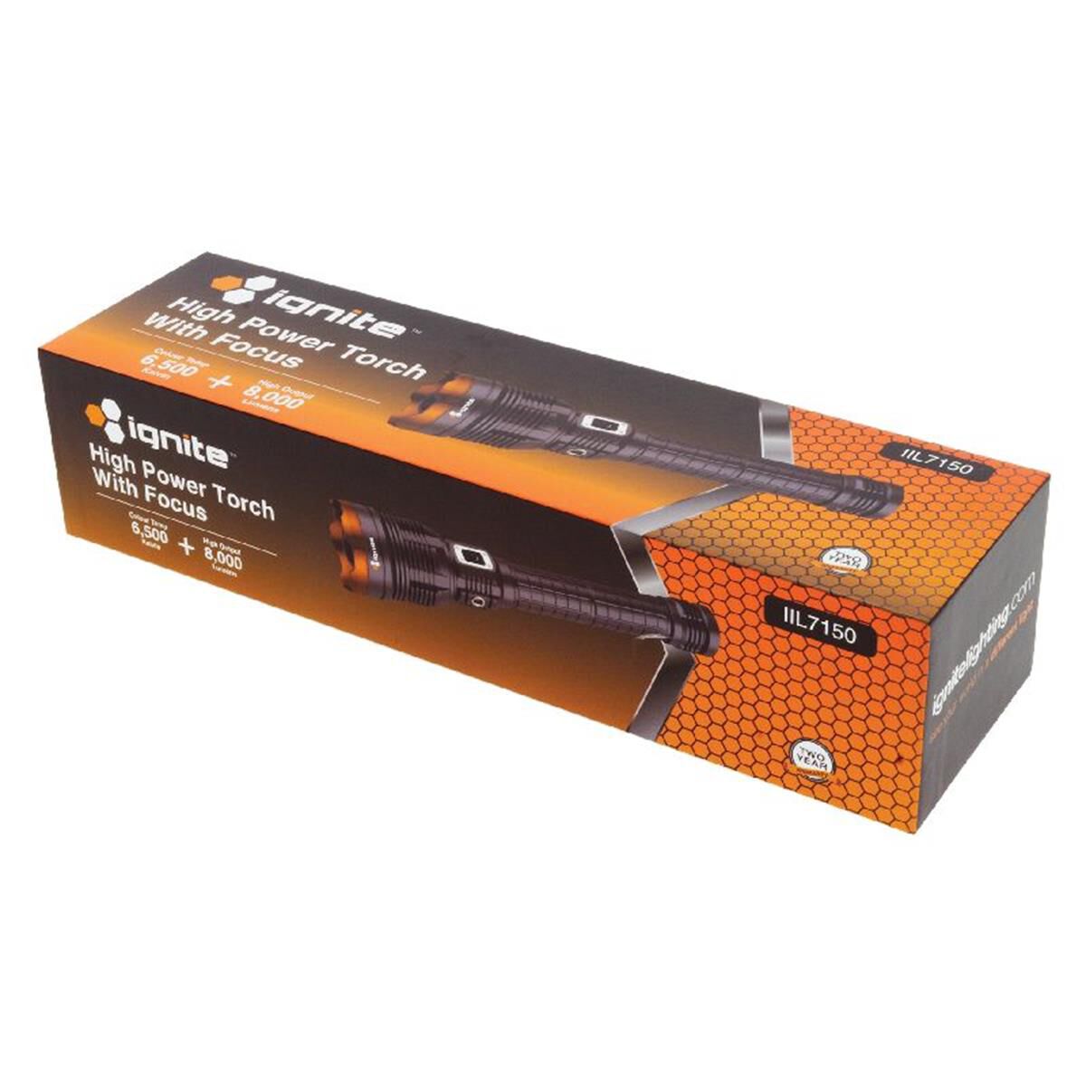 RECHARGEABLE LED HEAVY DUTYLARGE TORCH 8000 LUMENS IPX4, , scaau_hi-res