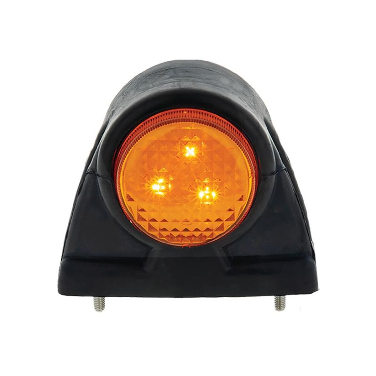 RED/AMBER LED SIDE MARKER LAMP12/24V 3 LEDs RUBBER HSNG 40cm 101 x 82 x 66mm, , scaau_hi-res