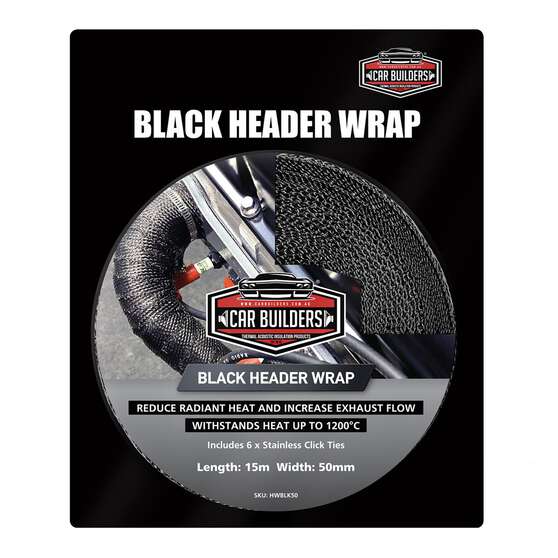 PREMIUM BLACK TI EXHAUST HEADER WRAP 50MM, , scaau_hi-res