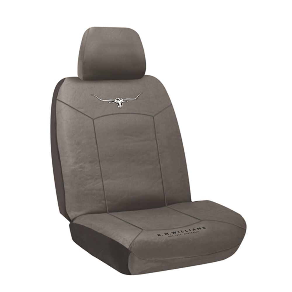 R.M.Williams Canvas Tailor Made Seat Covers Grey Supercheap Auto