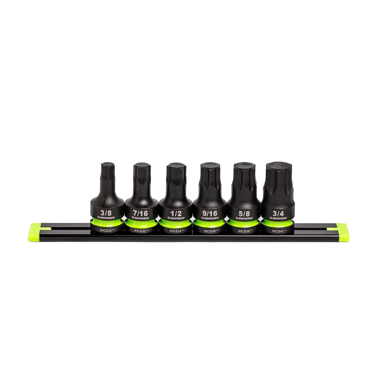 GRIPEDGE 1/2DR SAE IMPACT HEX DR SET 6PC, , scaau_hi-res