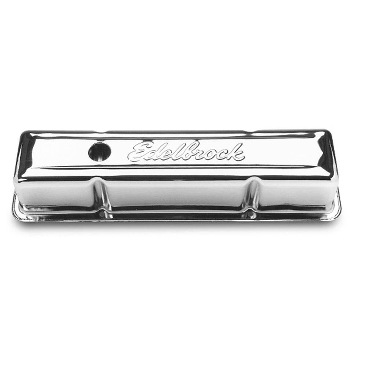 TALL CHROME VALVE COVERS, SBC W/LOGO, SB CHEV, , scaau_hi-res