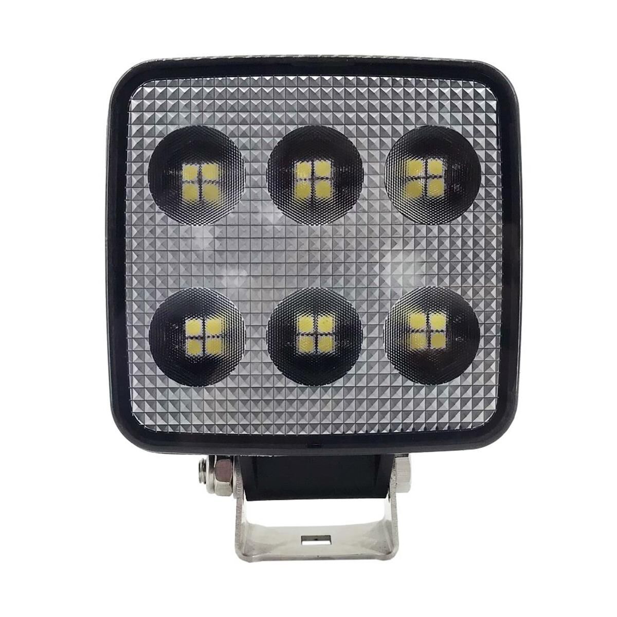 LED SQUARE WORKLAMP FLOOD BEAM 60 Deg 9-36V 24W 24 LEDs BLACK HSNG 2,800 Lmns IP69K, , scaau_hi-res