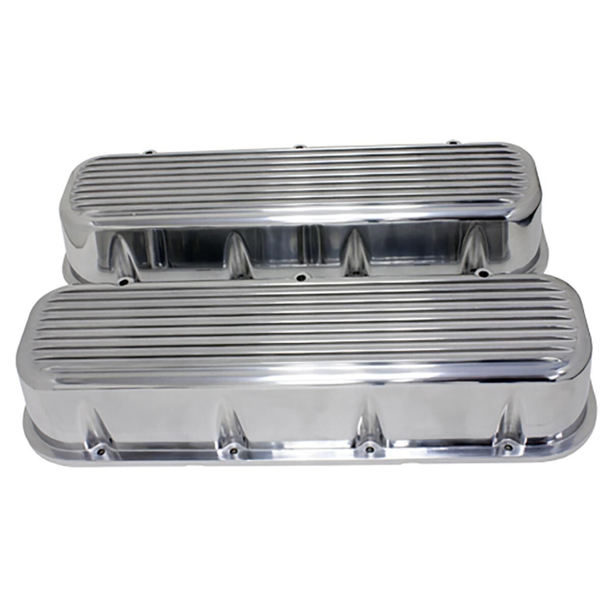 TFI Racing Valve Covers to suit BB Chev Tall Finned Top Polished ...