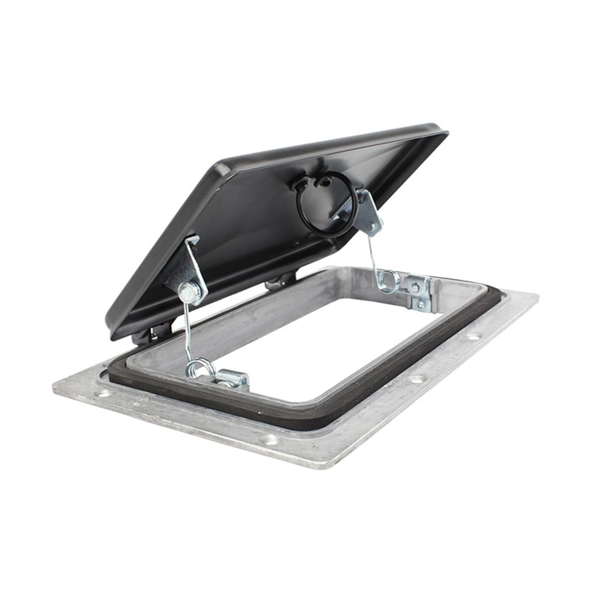 Sunrise Trailer Roof Vent 192 x 102mm Opening Small Black, , scaau_hi-res