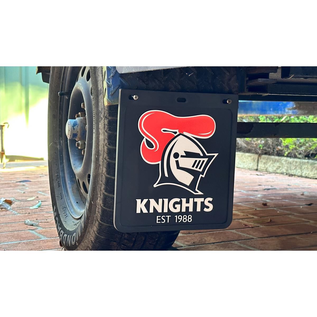 250MM DROP X 230MM WIDTH BLACK MONO MUDFLAP  - NEWCASTLE, , scaau_hi-res