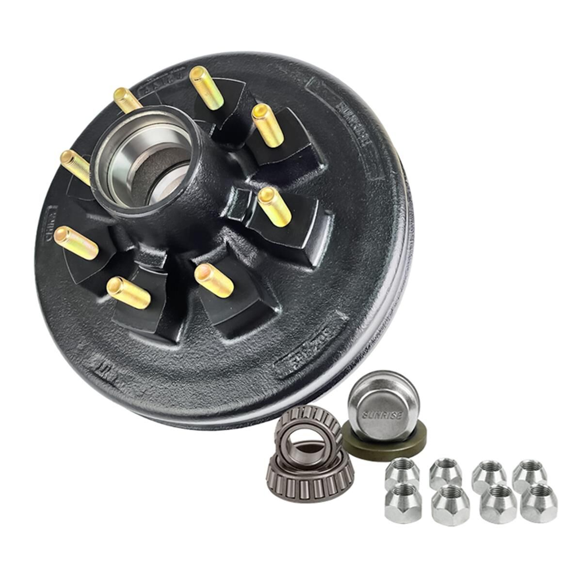Sunrise Trailer 12" Electric Brake Drum 8 Stud Dexter Style Replacement Kit, , scaau_hi-res