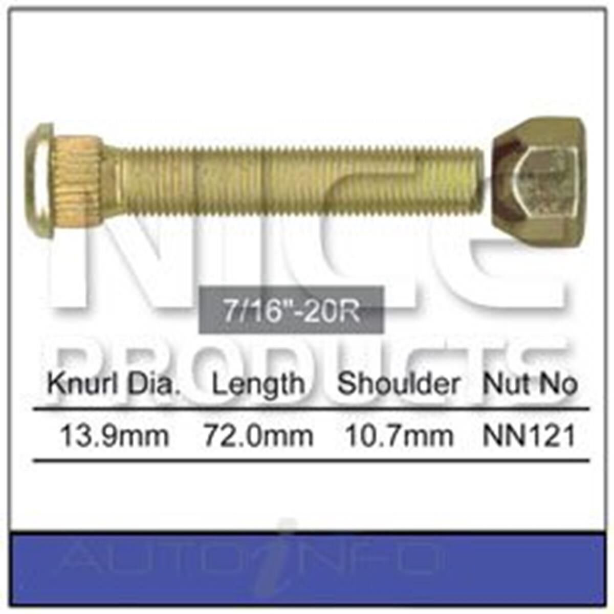 Long Stud & Nut, , scaau_hi-res
