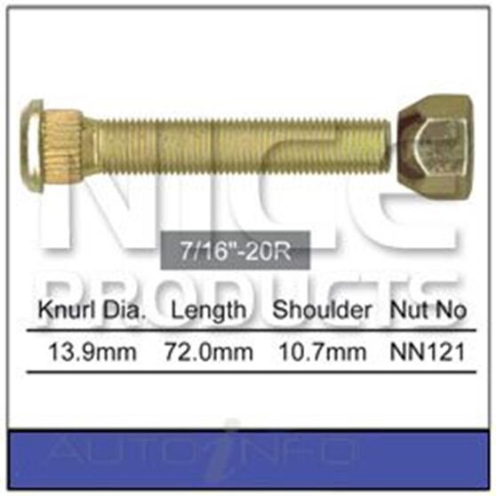 Nice Wheel Stud And Nut Set NS1460 Supercheap Auto
