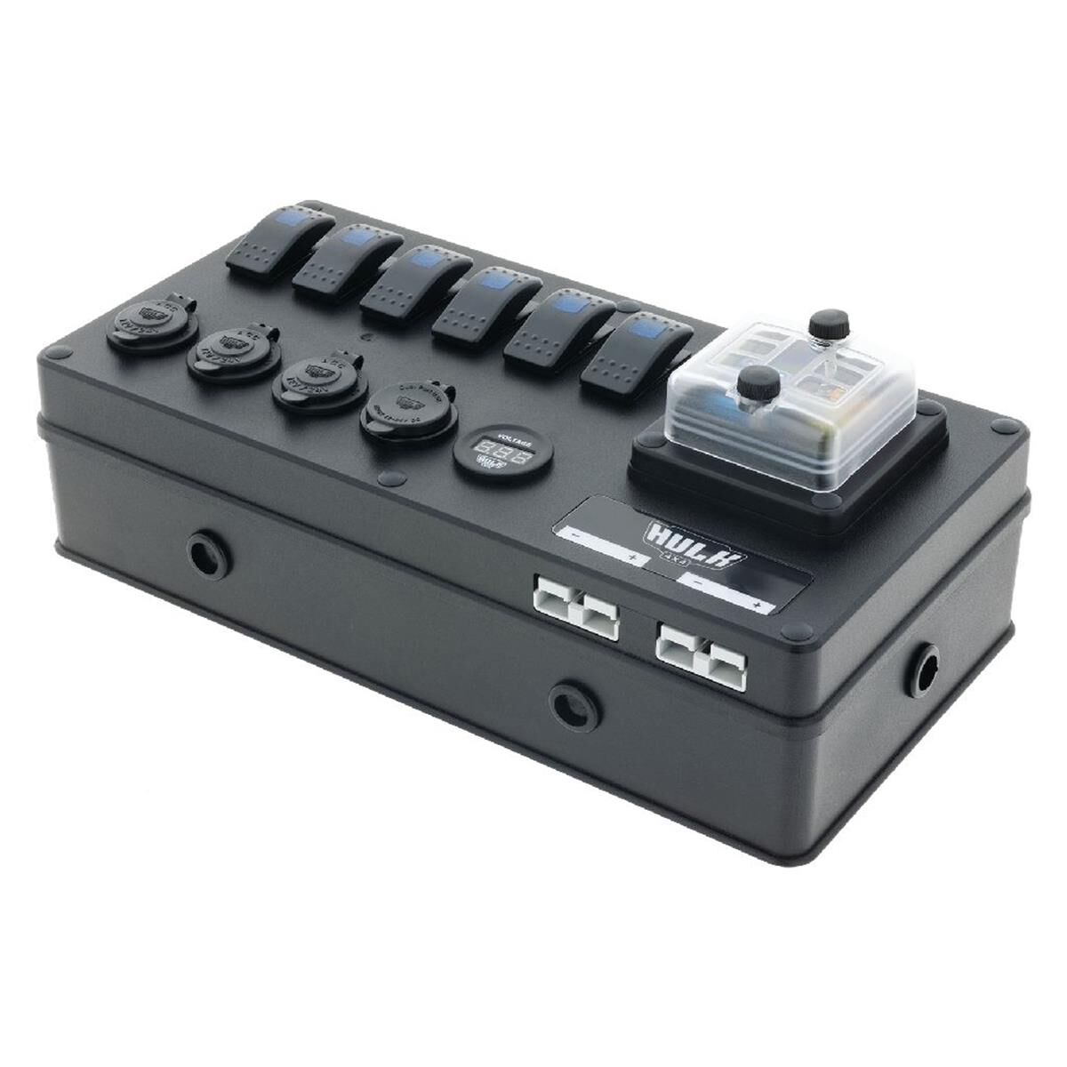 6 WAY DC CONTROL BOX 12/24v ABS PLASTIC VOLT, USB, PLUGS, , scaau_hi-res