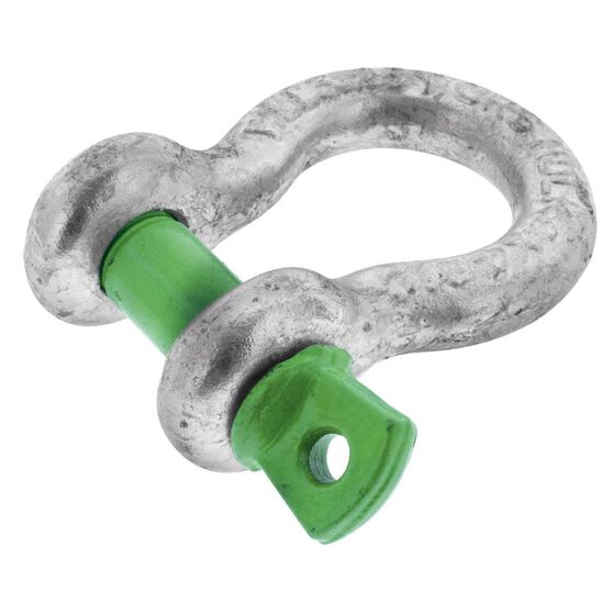 BOW SHACKLE 3250kg GALVINISED BODY DIA 16mm PIN DIA 19mm  AS/NZS2741.2002, , scaau_hi-res