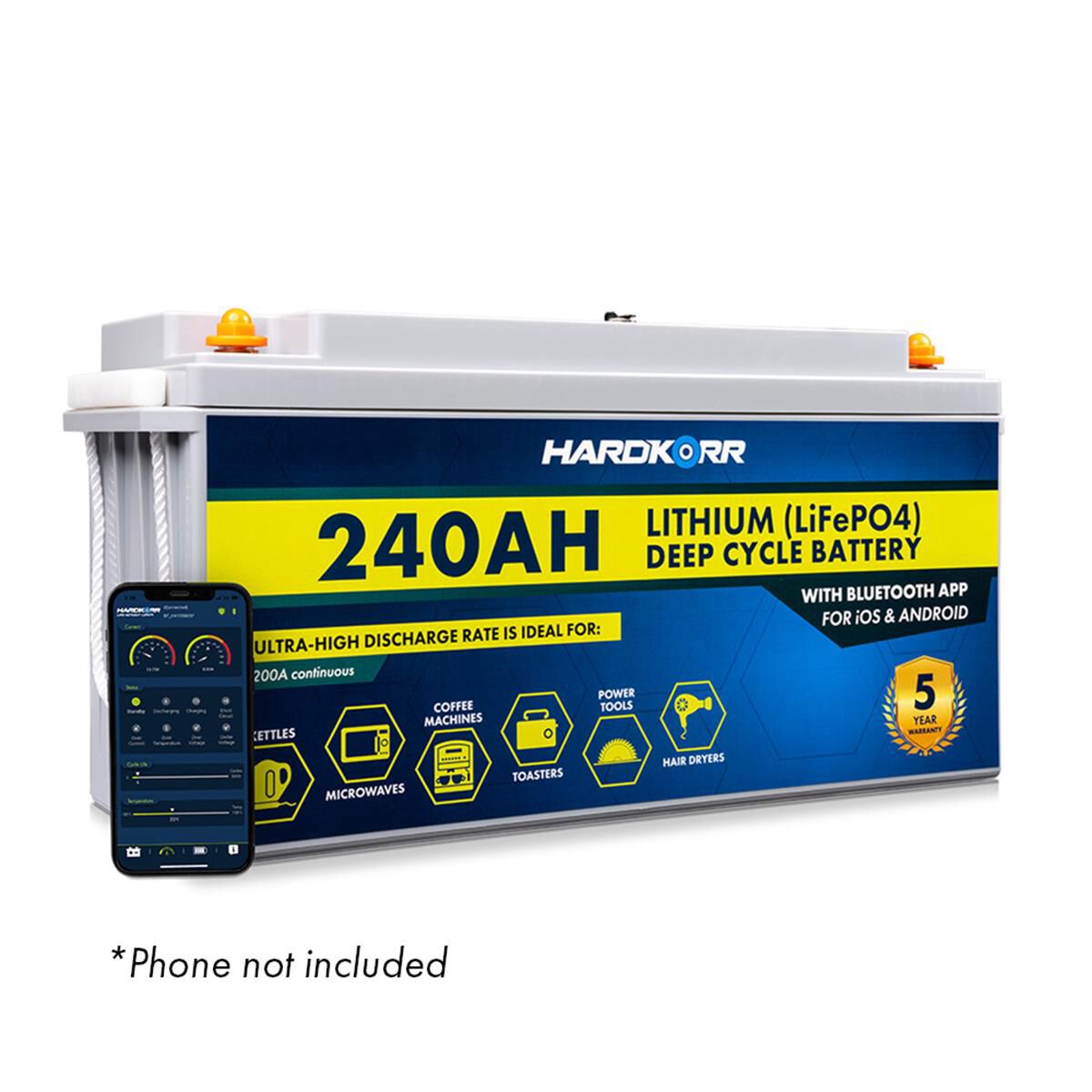 240AH LITHIUM LIFEPO4 DEEP CYCLE BATTERY W/BLUETOOTH, , scaau_hi-res