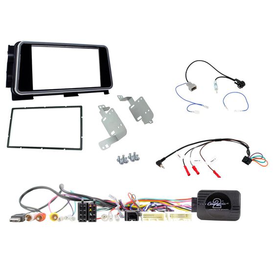 DOUBLE DIN INSTALL KIT TO SUIT NISSAN MICRA (GLOSS BLACK), , scaau_hi-res