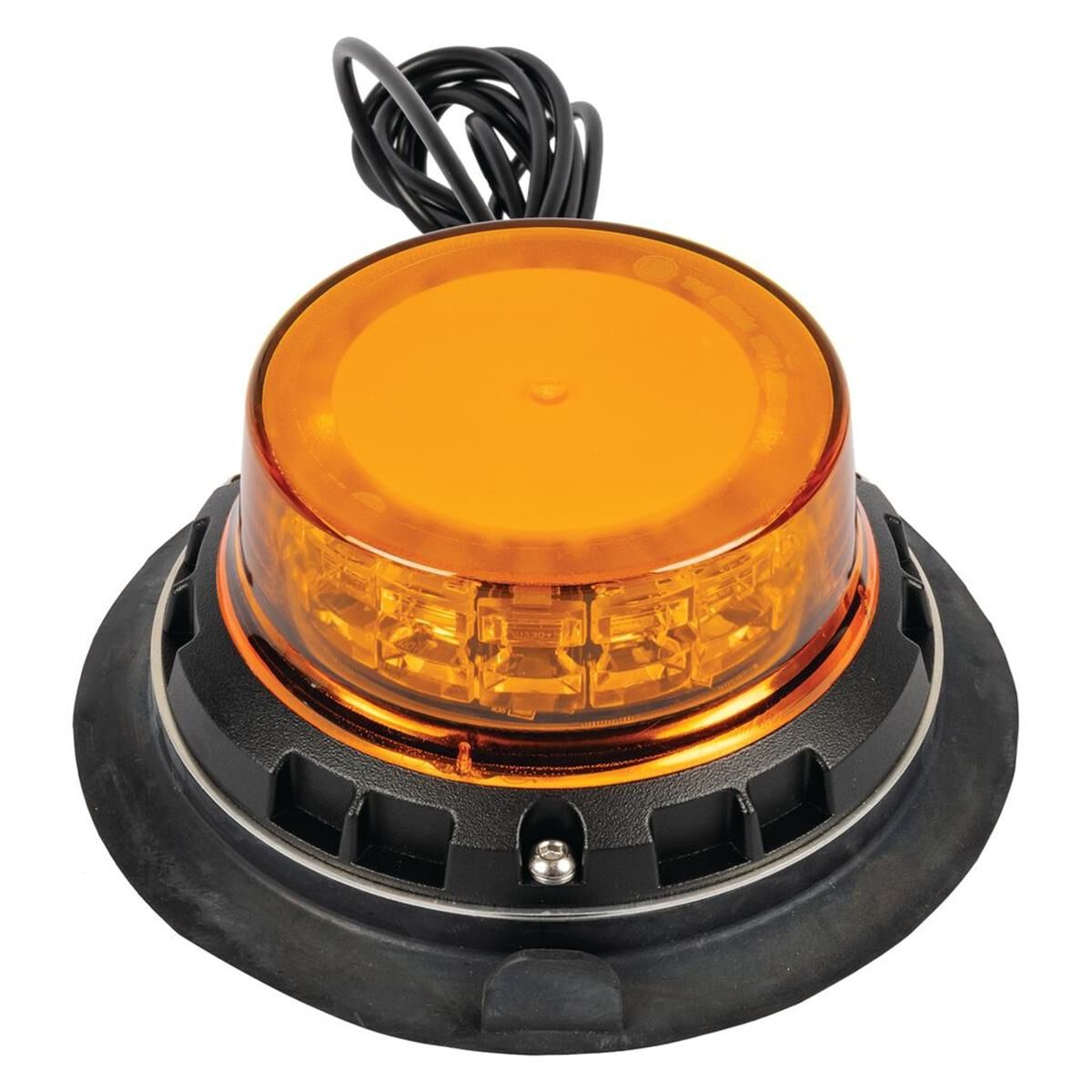 LED AMBER BEACON 12/24V VACUUM MAGNETIC MNT 9x STROBE 3x ROT PATTs LOW PROFLE, , scaau_hi-res