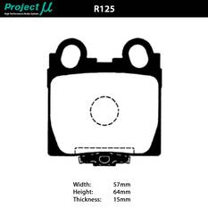 PROJECT MU NS-EP BRAKE PAD SETTOYOTA CHASER JZX110 TURBOREAR, , scaau_hi-res
