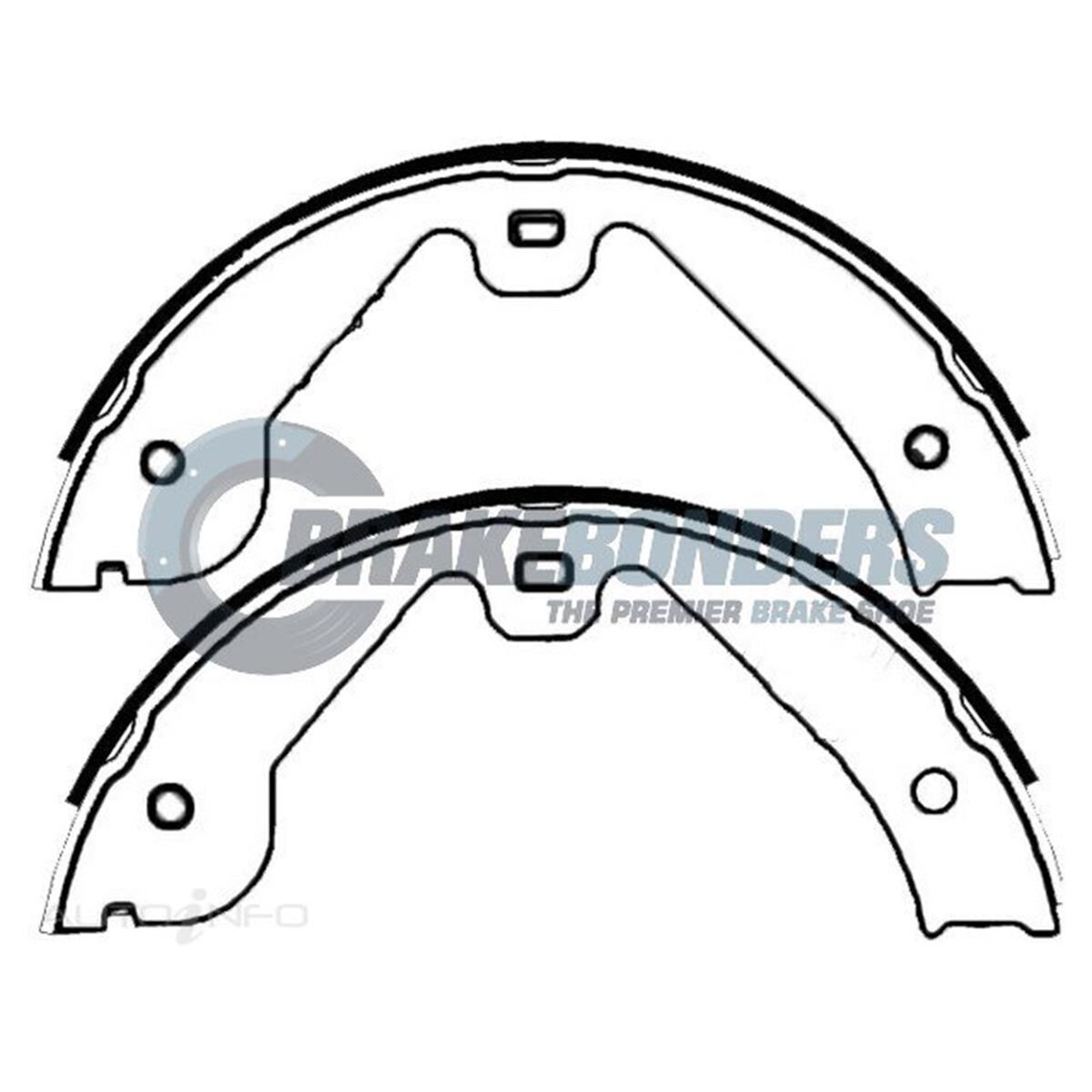 Brake Shoes - Porsche / VW Parking Brake 210mm, , scaau_hi-res