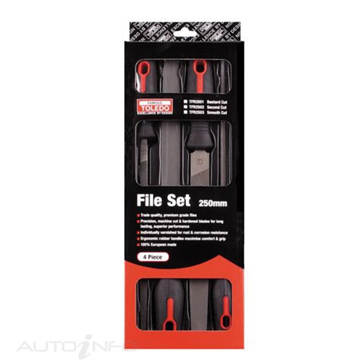 TOLEDO FILE SET BASTARD 250MM 4PC, , scaau_hi-res