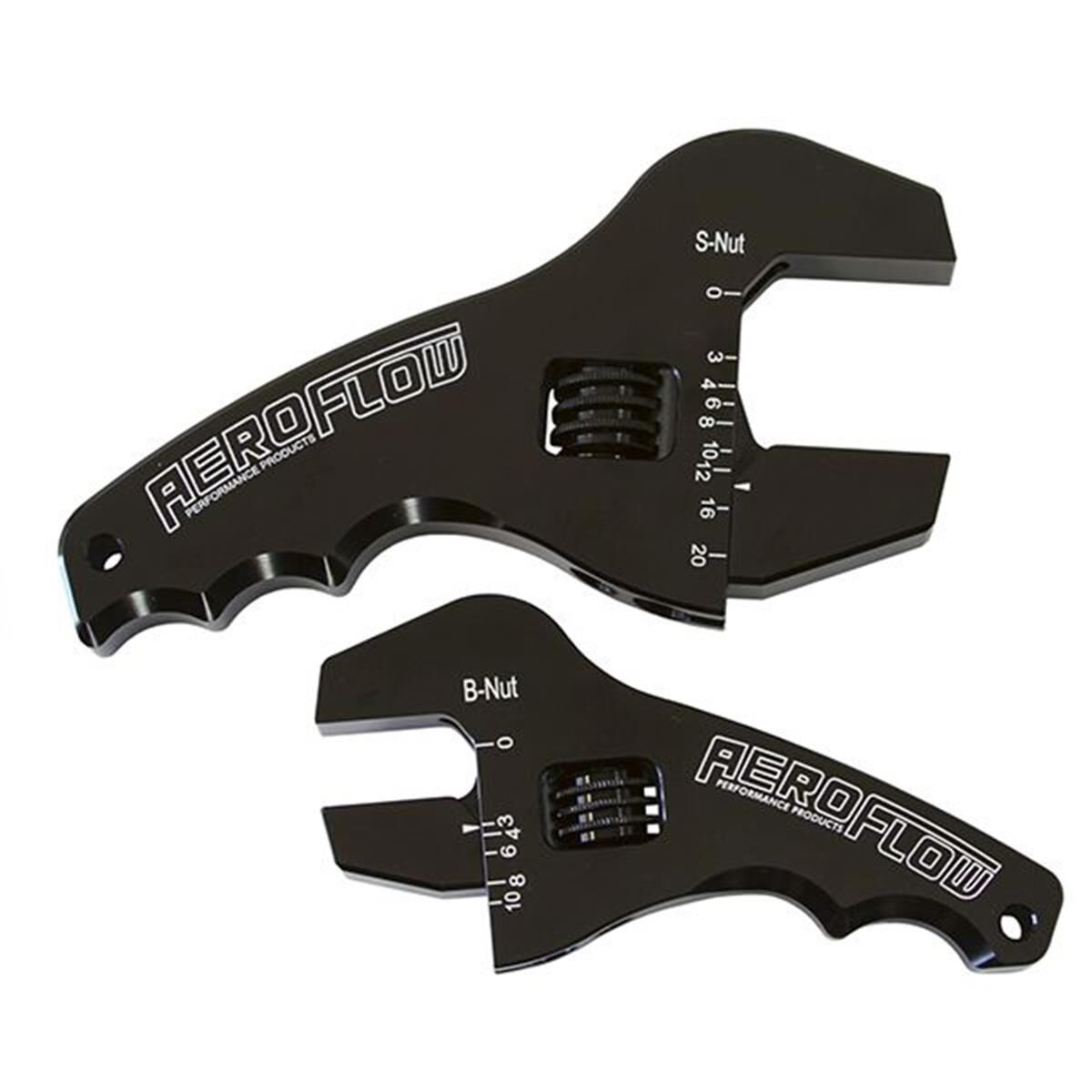 Aeroflow Adjustable Grip AN Wrench Kit AF98 2039BLK