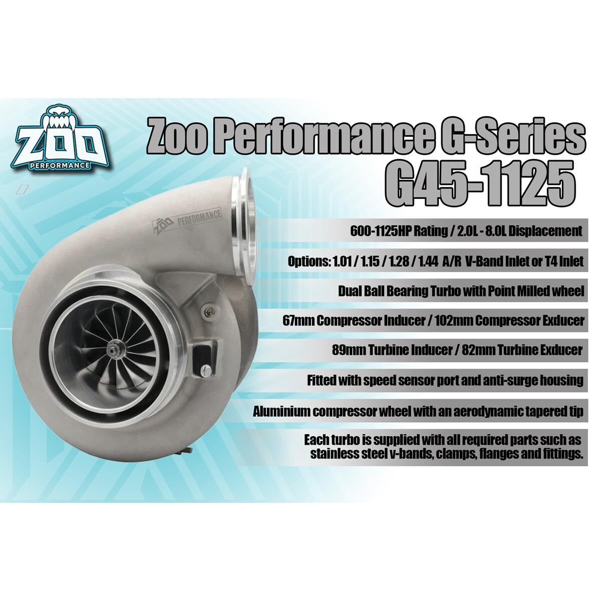 G45 SERIES 76MM TURBO 1500HP 1.44 A/R T4 INLET, , scaau_hi-res