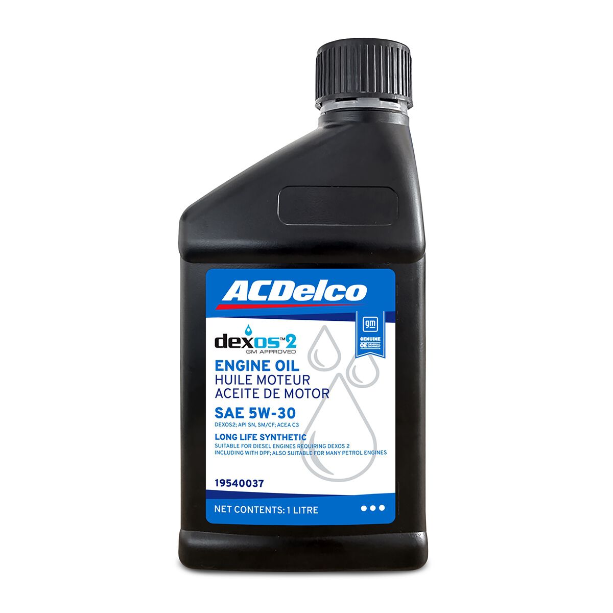 ACDELCO LONG LIFE 5W-30 DEXOS 2 1 LITRE, , scaau_hi-res