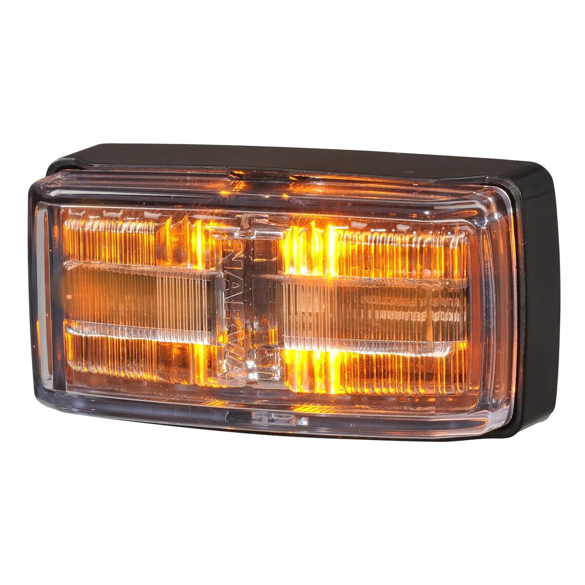 NARVA 9-33V LED SIDE MARKER OR SIDE DIRECTIONAL INDICATOR (RED/AMBER/AMBER) WITH BLACK BASE, CLEAR LENS & 0.5M CABLE, , scaau_hi-res