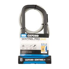 OXFORD SENTINEL PRO DUO U-LOCK 320MM X 177MM + CABLE, , scaau_hi-res