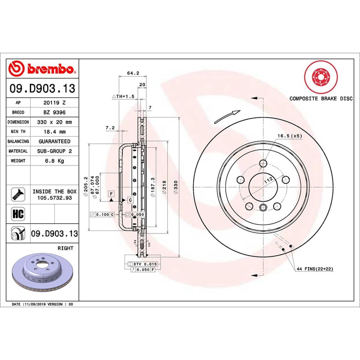 BREMBO DISC ROTOR, , scaau_hi-res