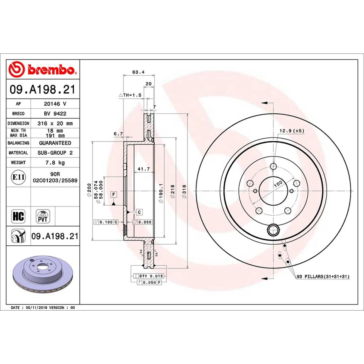 BREMBO DISC ROTOR, , scaau_hi-res