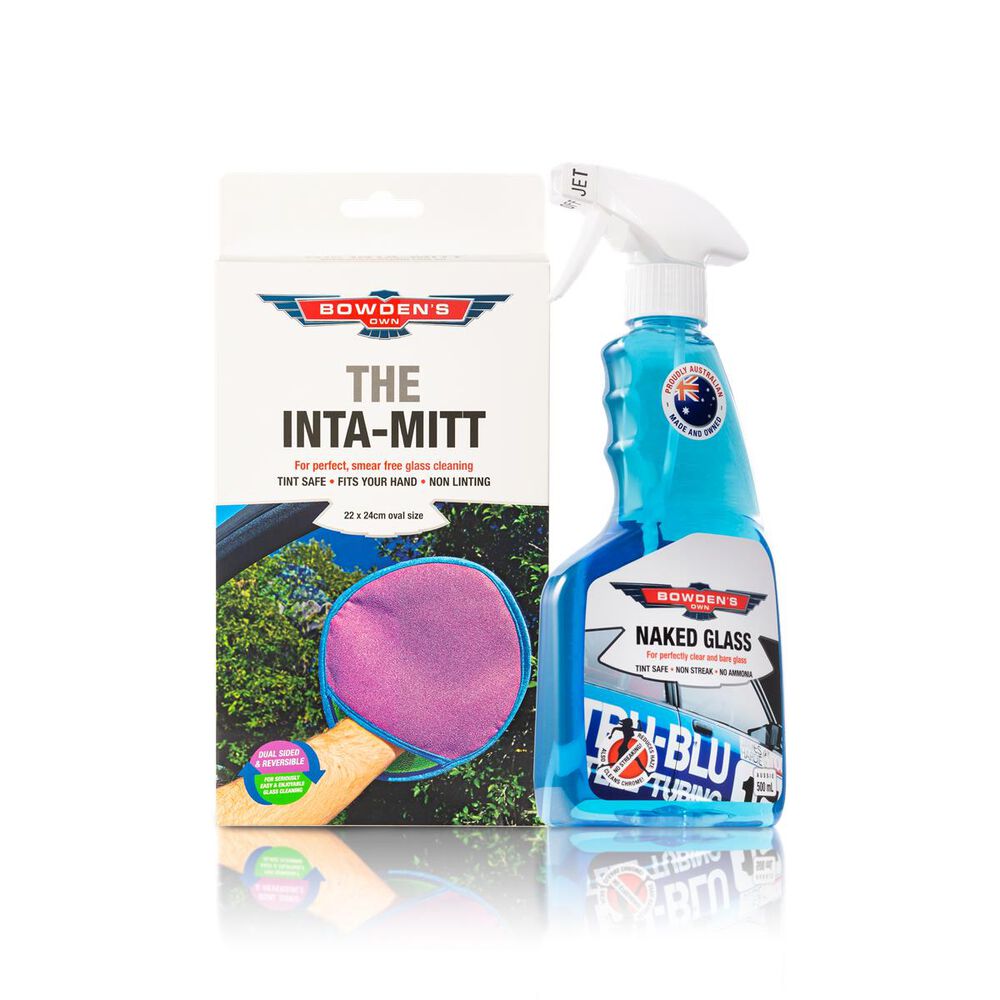 Bowden's Own Naked Glass 500ml and IntaMitt Pack BONIP Supercheap Auto
