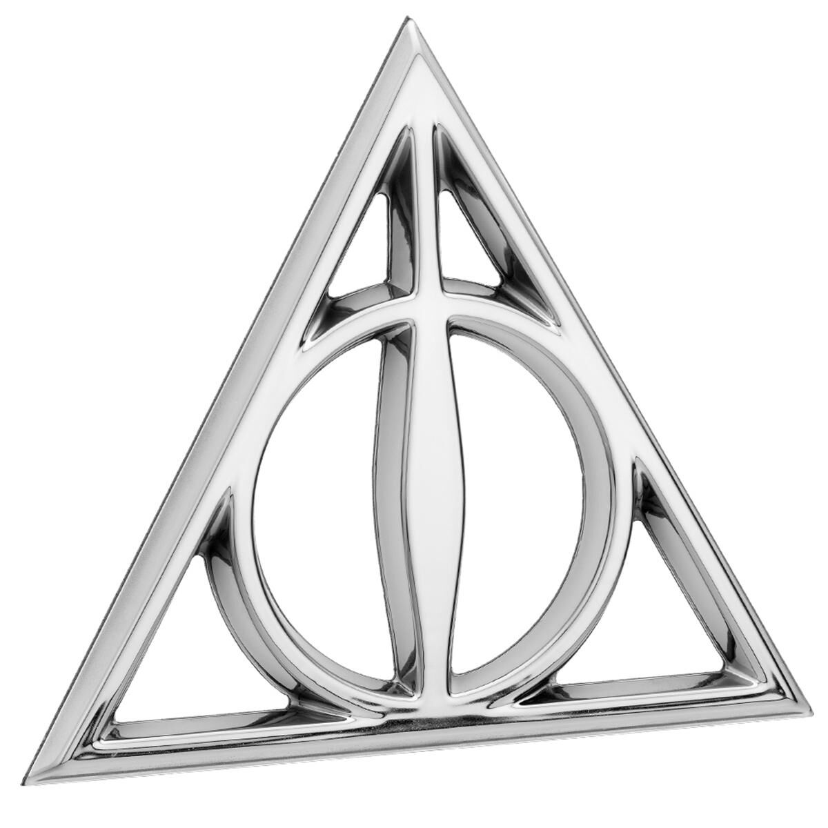 HARRY POTTER DEATHLY HALLOWS 3D CAR EMBLEM (CHROME), , scaau_hi-res