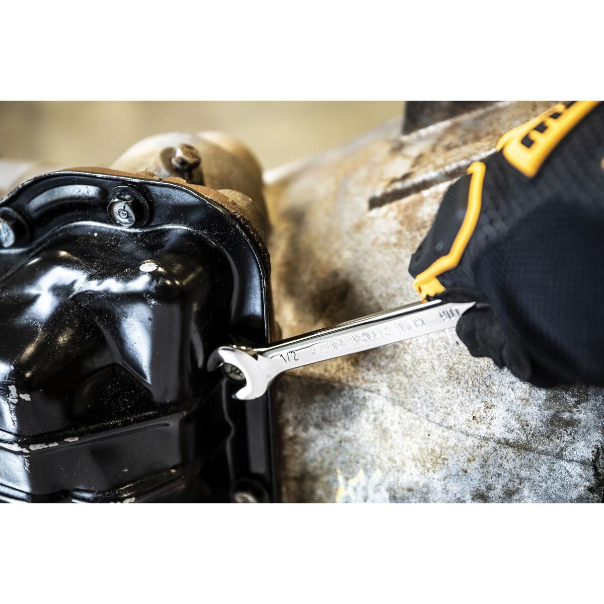 10 PIECE 90-TOOTH 12 POINT SAE COMBINATION RATCHETING WRENCH SET, , scaau_hi-res