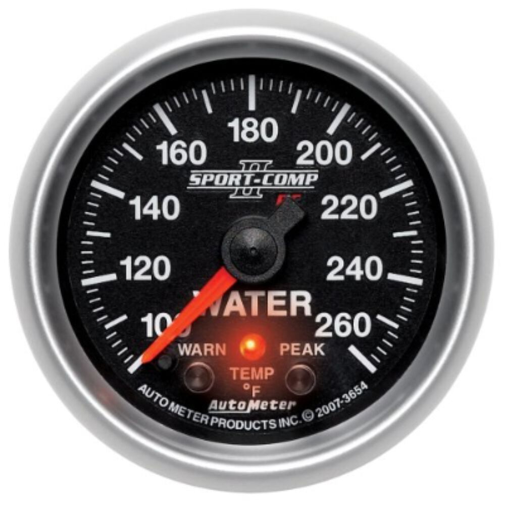 Autometer Water Temperature Gauge 100 260 F, 2 1/16 Inch, AU3654 Supercheap Auto
